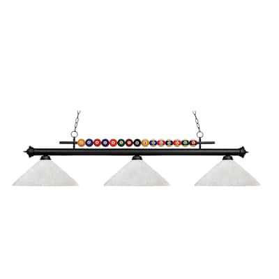 Avery Home Lighting 3-light Billiard Fixture - Matte Black