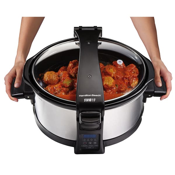 Hamilton Beach 8-Quart Stainless Steel Oval Slow Cooker in the Slow Cookers  department at