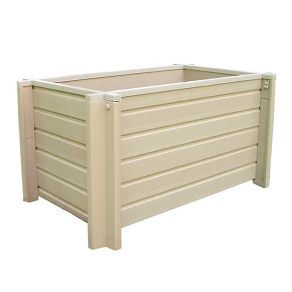 New Age Garden® ECOFLEX® Composite Outdoor Herb Flower Rectangular Planter in Maple