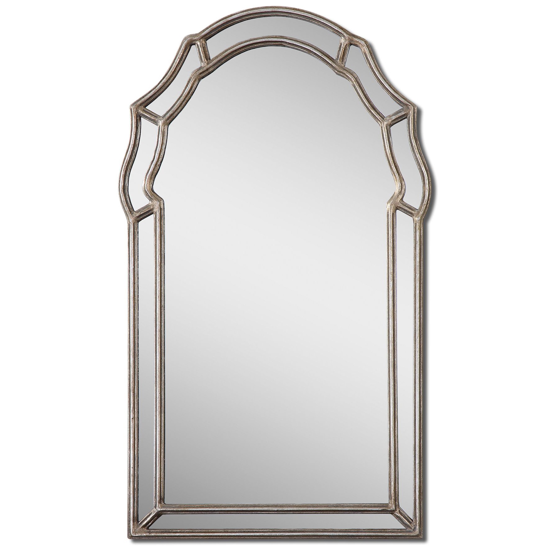 Petrizzi Antique Silver Leaf Arched Mirror