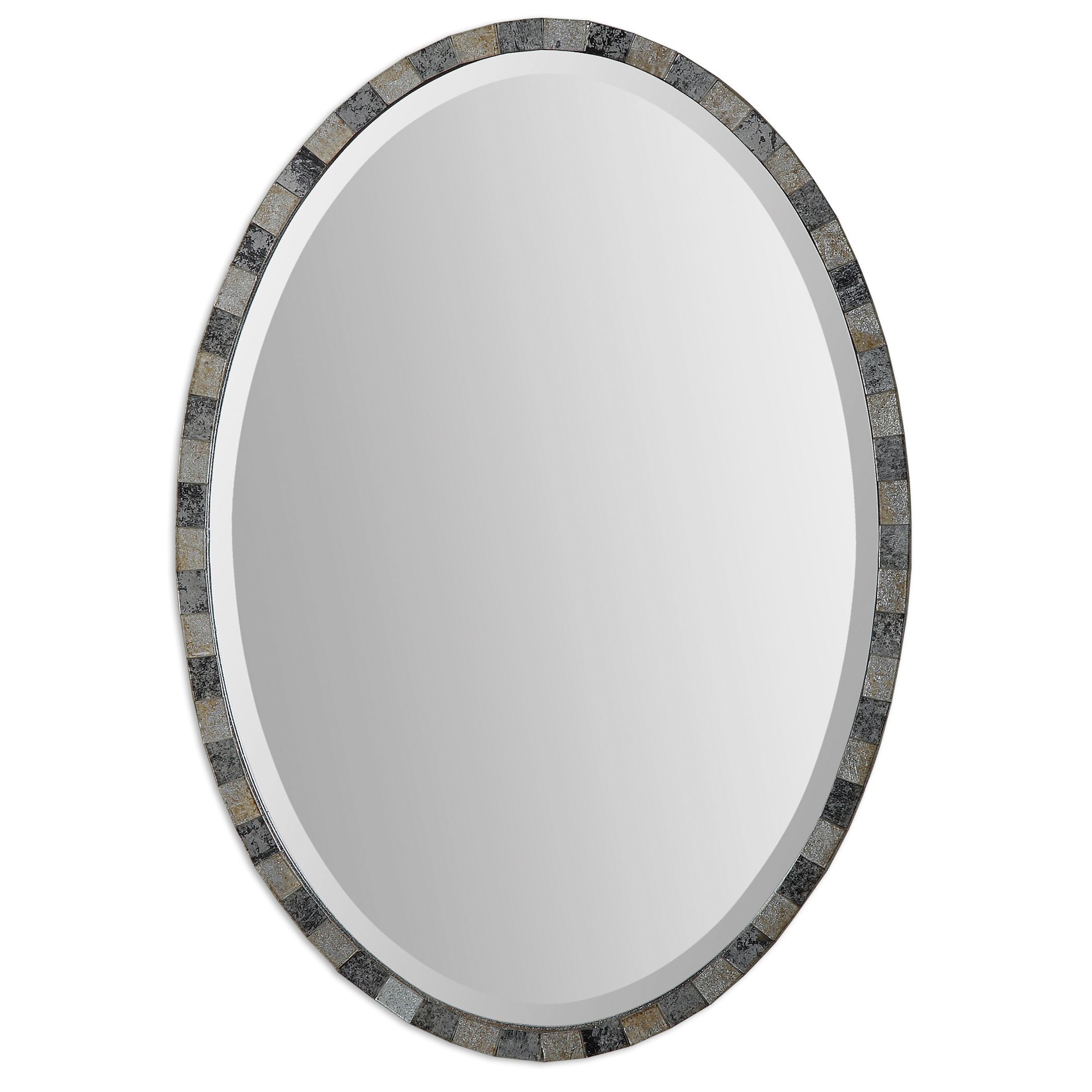 Paredes Dark Antique Oval Mirror