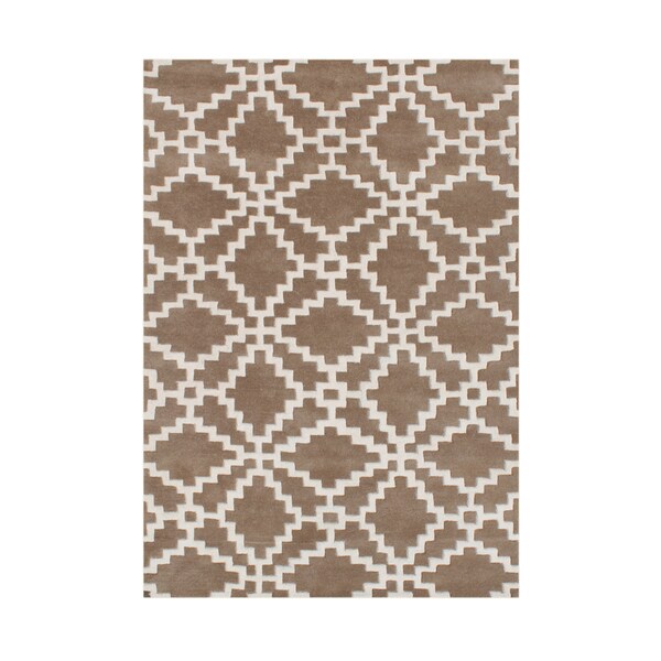 Alliyah Handmade Cashew New Zealand Blend Wool Rug - 5' x 8'