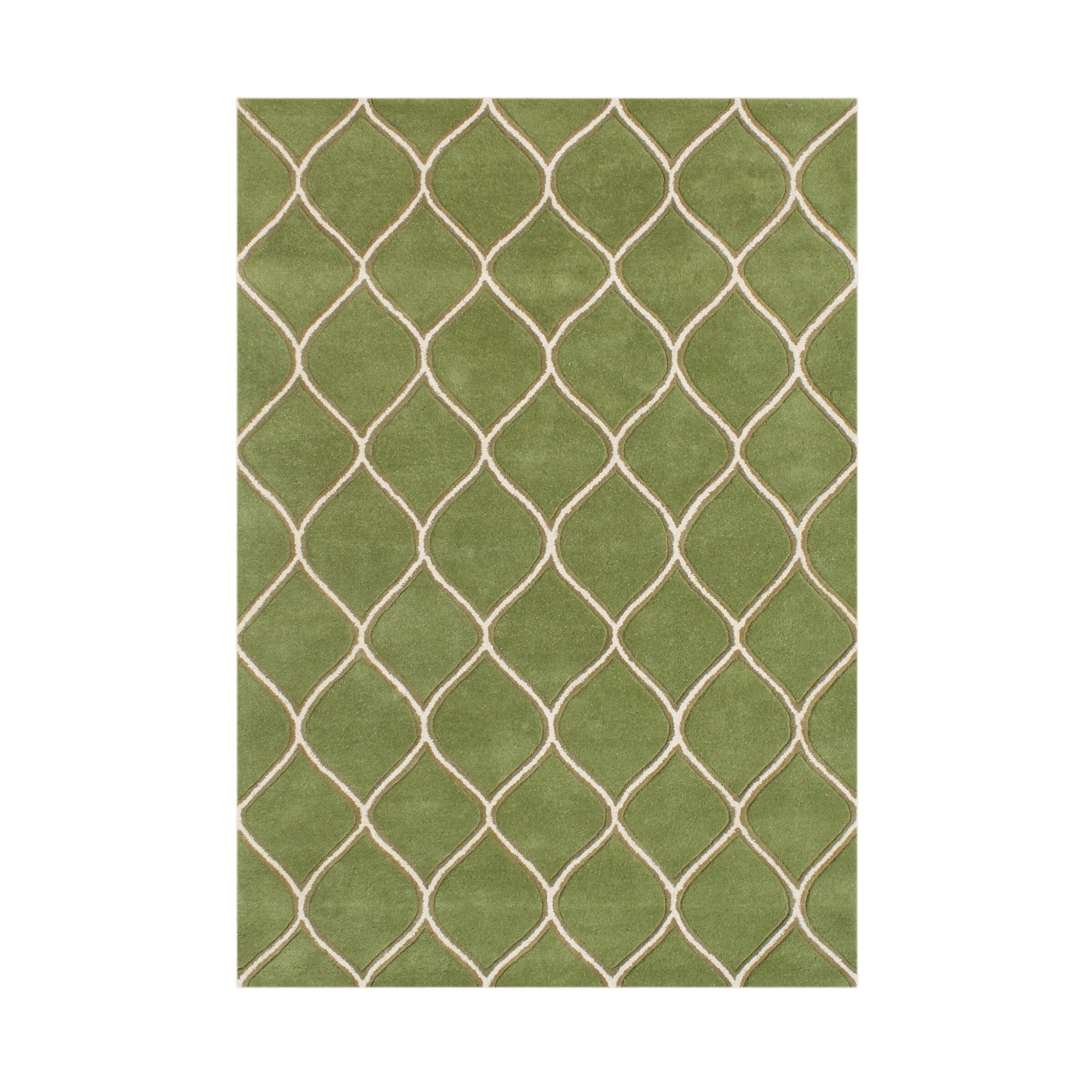 Alliyah Handmade Green New Zealand Blend Wool Rug (8 X 10)