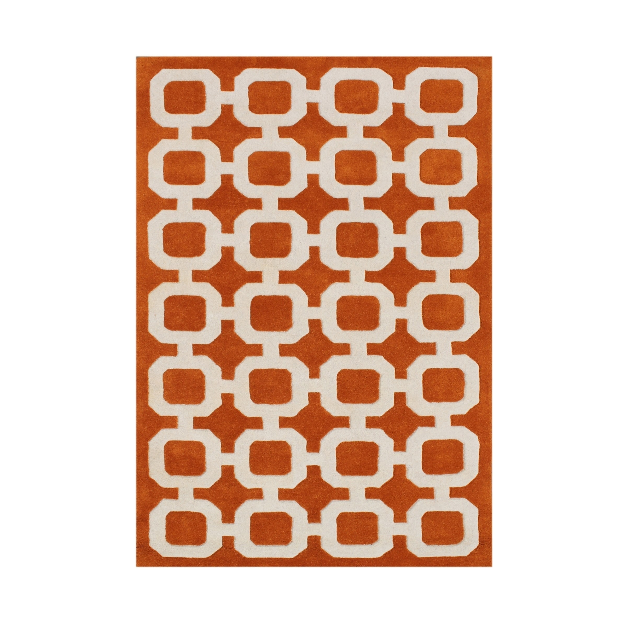 Alliyah Handmade Coral Rose Wool Rug (5 X 8)