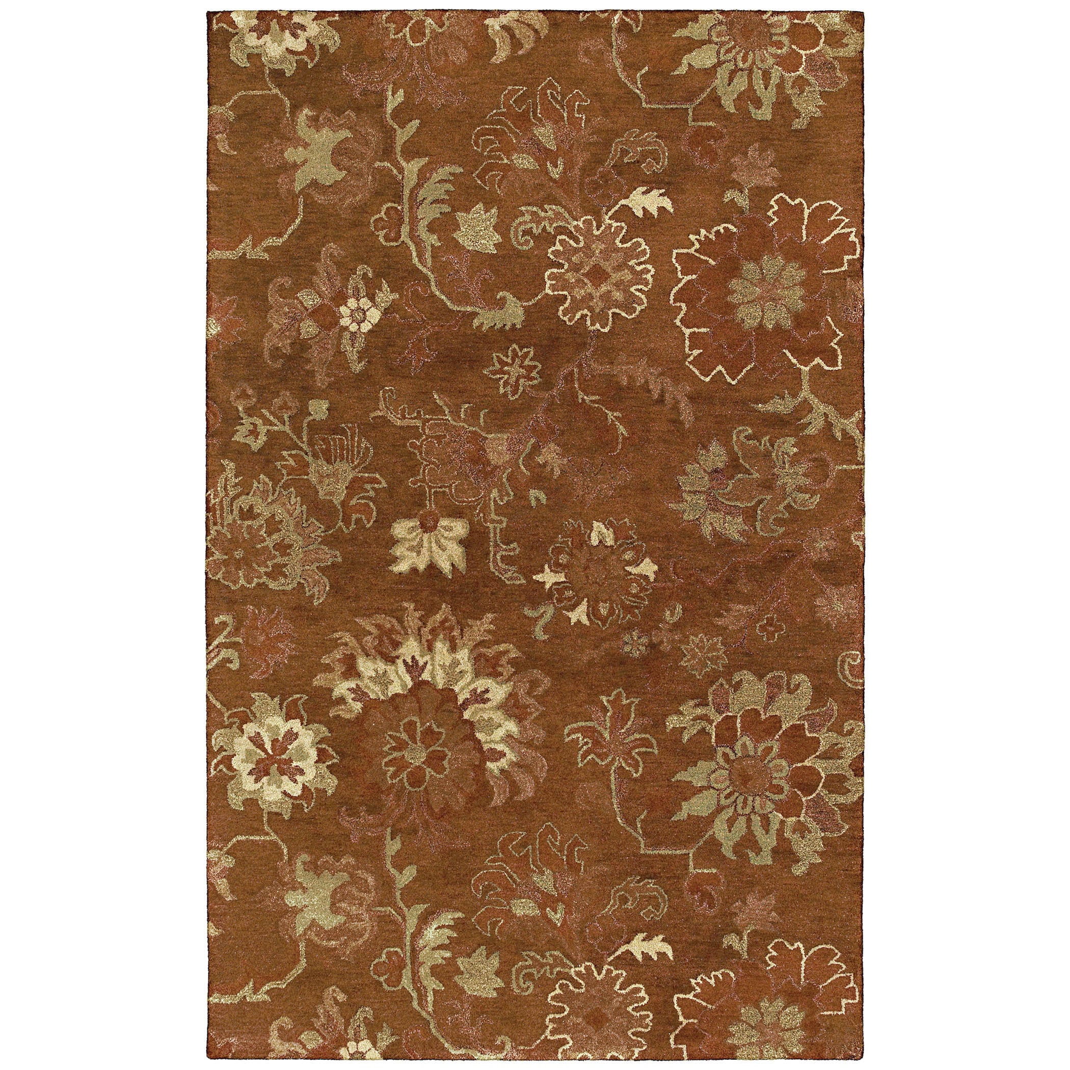 St. Joseph Copper Peshawar Hand tufted Wool Rug (5 X 79)