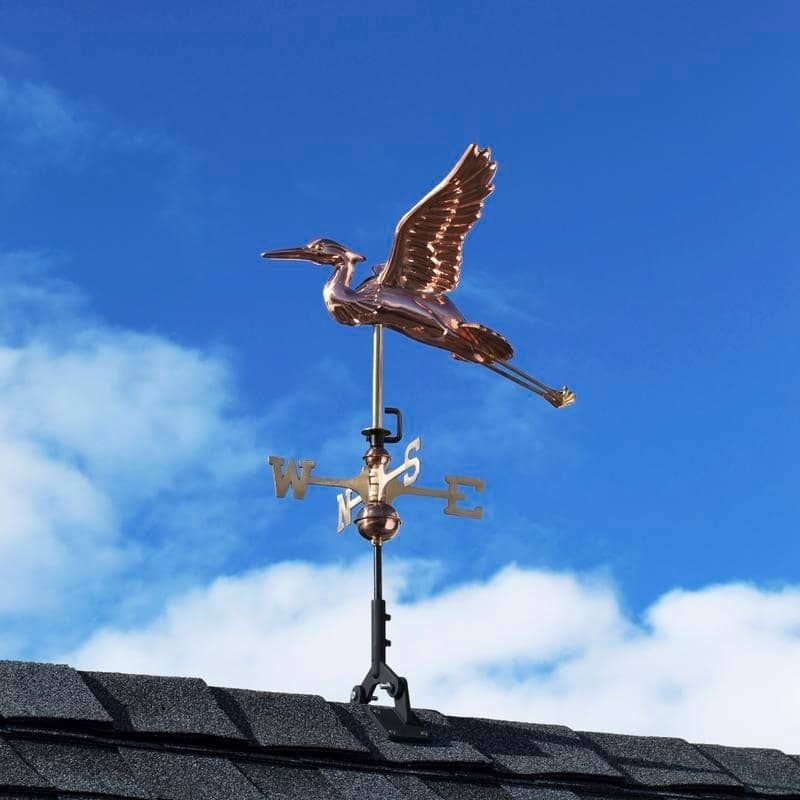 Blue Heron with Arrow Cottage Weathervane by Good Directions