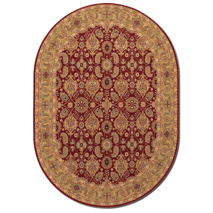 Royal Kashimar All Over Vase Persian Red Oval Rug (311 X 66)