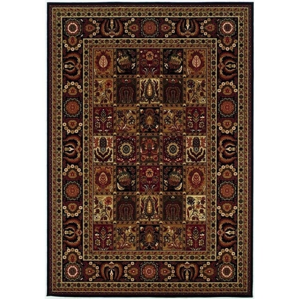 Couristan Royal Kashimar Antique Nain Black Wool Area Rug 5 3 Couristan Royal Kashimar Antique Nain Black Wool Area Rug 5 X27 3
