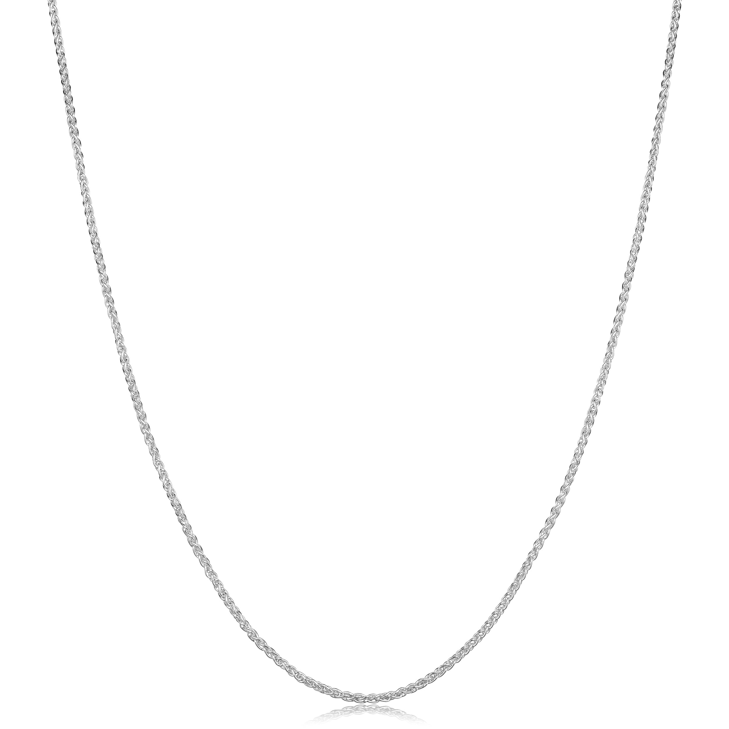 Au Naturale Sterling Silver 1.1-mm Round Wheat Chain (16 - 30 inch)