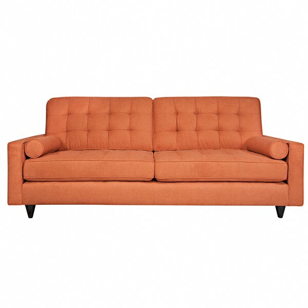 Shop Handy Living Laura Sofa in Parisian Rust Autumn Velvet Free