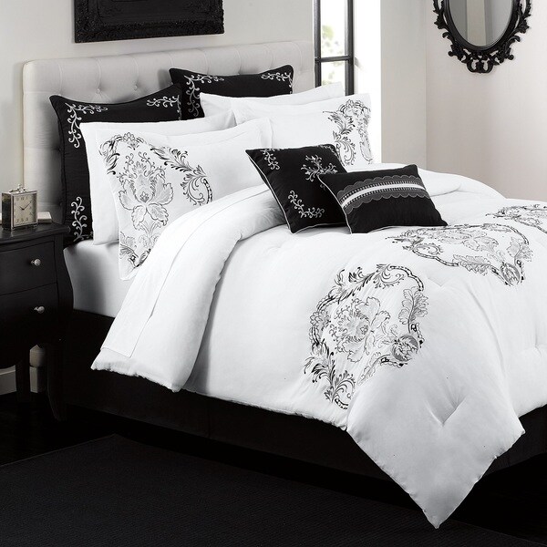 Shop Crescent Ave 12 piece Embroidered Bed in a Bag with Sheet Set