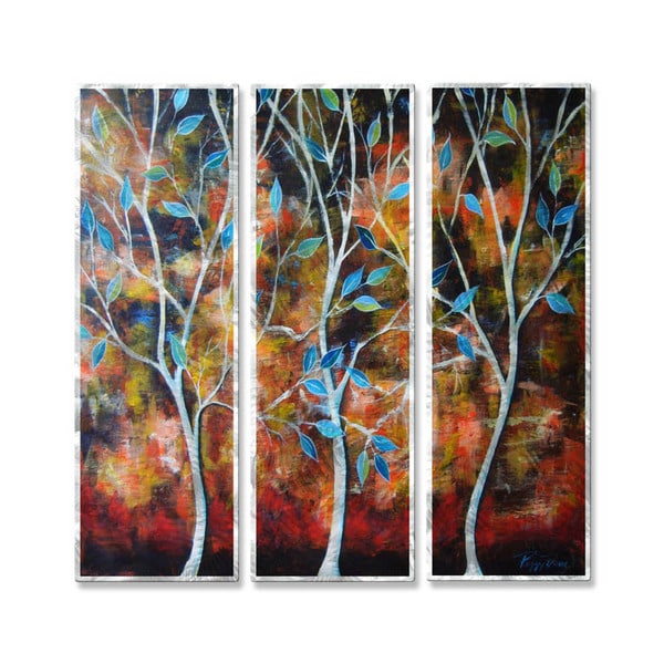Peggy Davis 'Trees In The Breesze' Metal Wall Hanging