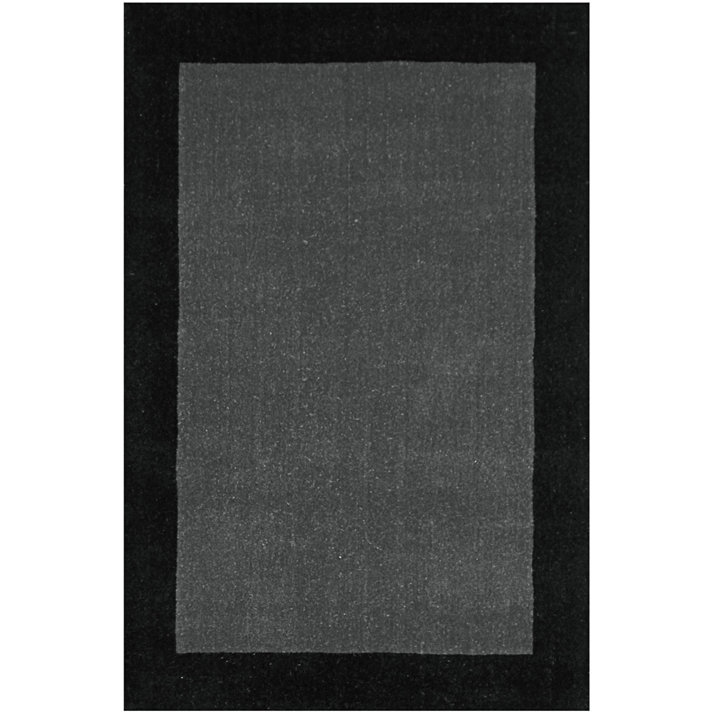 Hand tufted Grey Border Pulse Wool Rug (5 X 8)