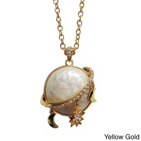 Saturn Galaxy Inspired Pendant Necklace