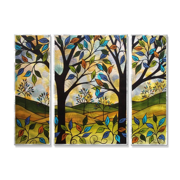 Peggy Davis 'Folkart Trees' Metal Art Metal Art