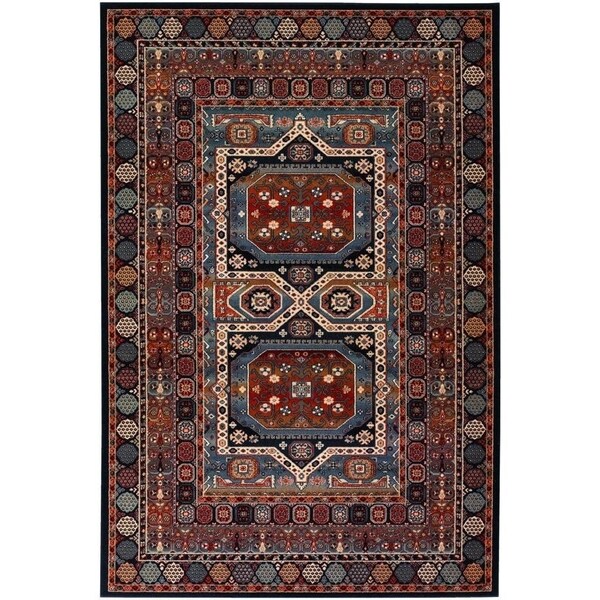 Couristan Timeless Treasures Maharaja/Ebony Wool Area Rug - 4'6" x 6'6"