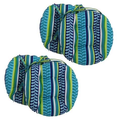 Blazing Needles 16-inch Round Outdoor Chair Cushions (Set of 4) - 16 x 16