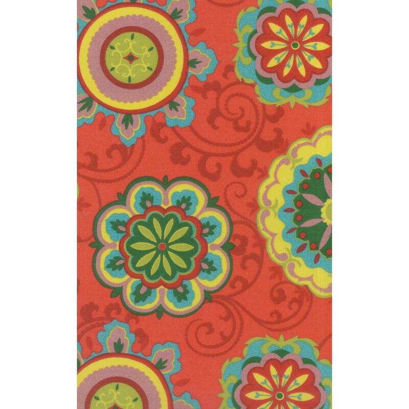Blazing Needles 16-inch Round Outdoor Chair Cushions (Set of 4) - 16 x 16 - Farrington Terrace Grenadine