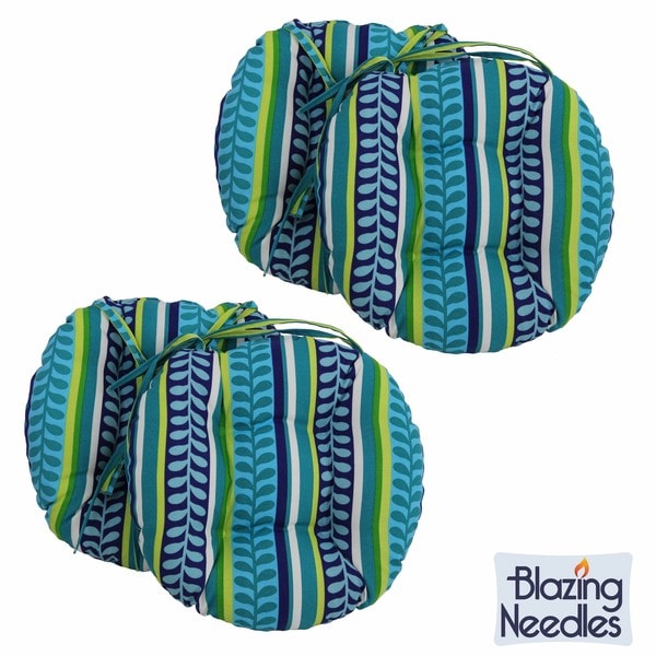 Shop Blazing Needles Patterned 16 x 16-inch Round Outdoor Chair