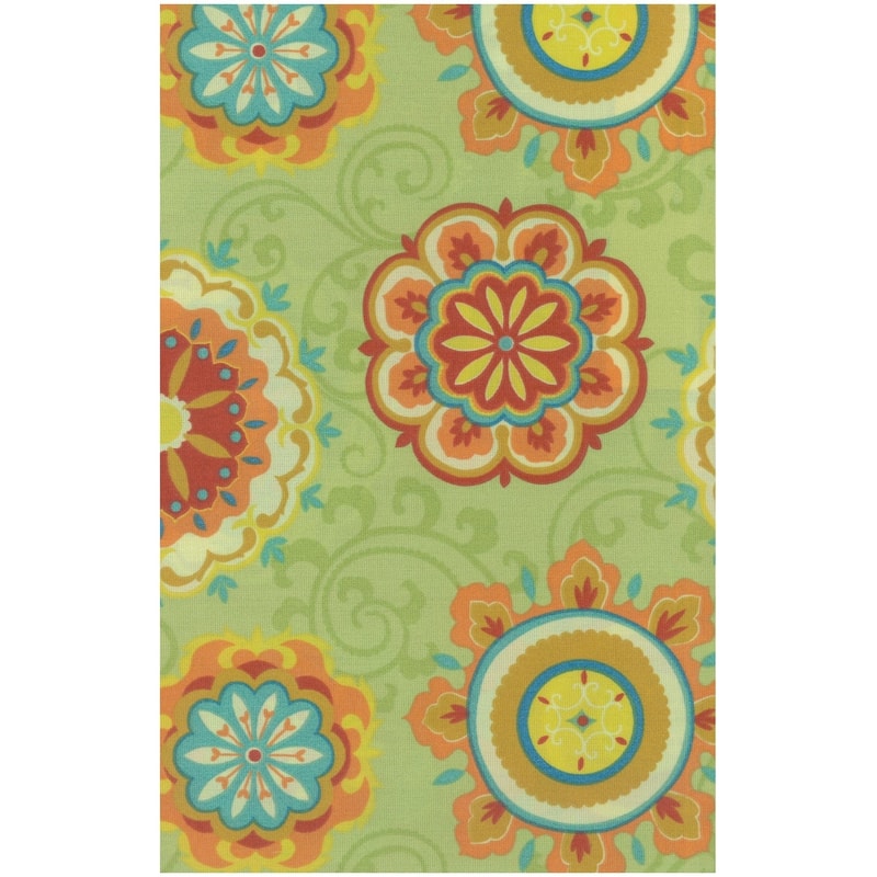 Blazing Needles 16x16-inch Round Patterned Outdoor Chair Cushions (Set of 2) - 16"