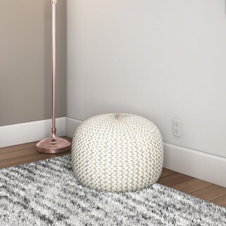 Oliver & James Pippin Hand-knitted Cotton Pouf