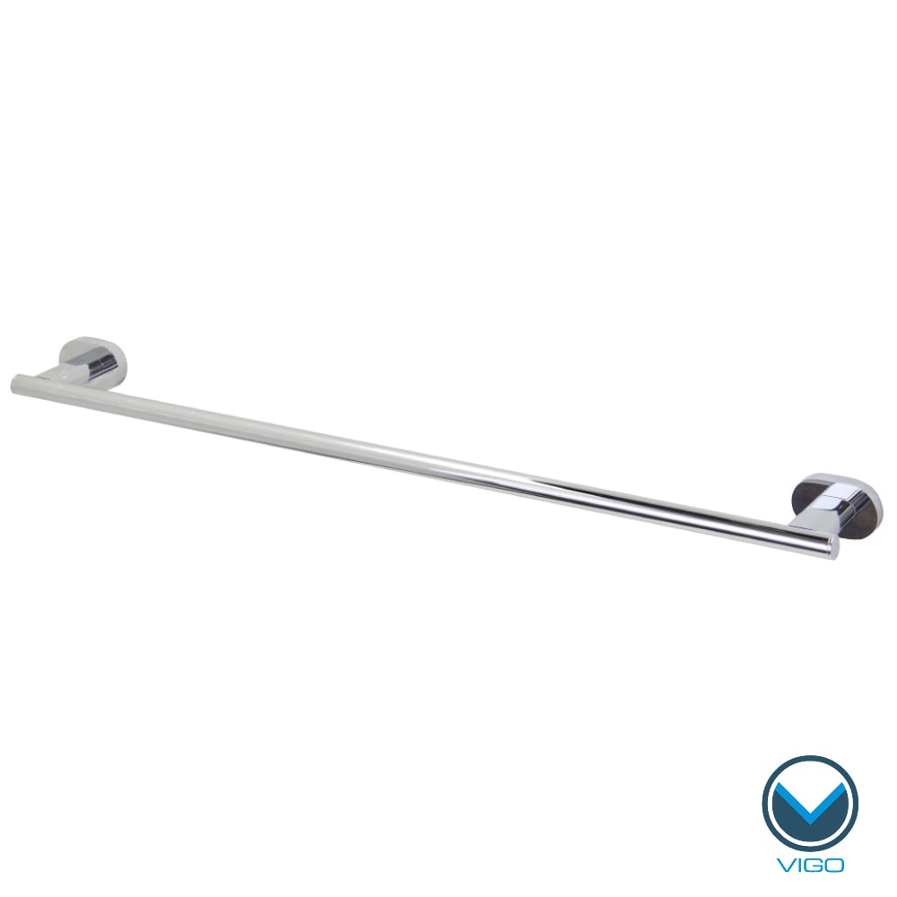 Vigo Ovando 24 inch Round Design Chrome Towel Bar