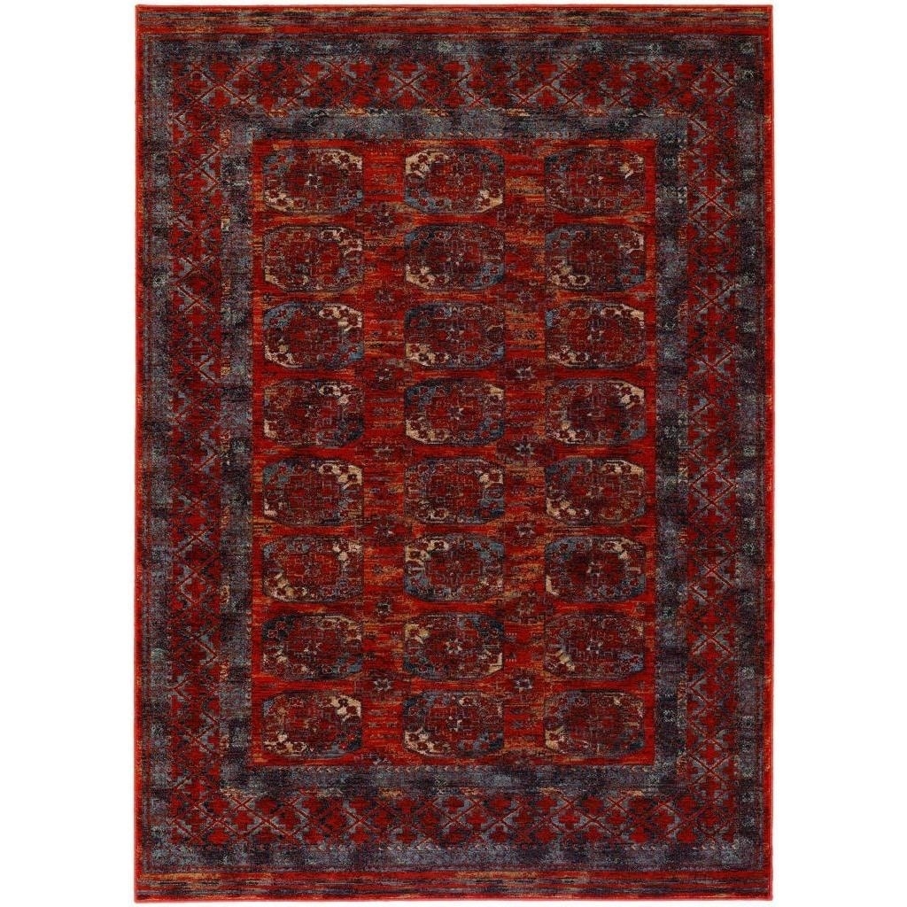 Timeless Treasures Panel Rust Afghan Rug (46 X 66)