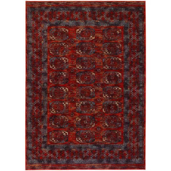 Timeless Treasures Panel Rust Afghan Rug (4'6 x 6'6) COURISTAN INC 3x5   4x6 Rugs