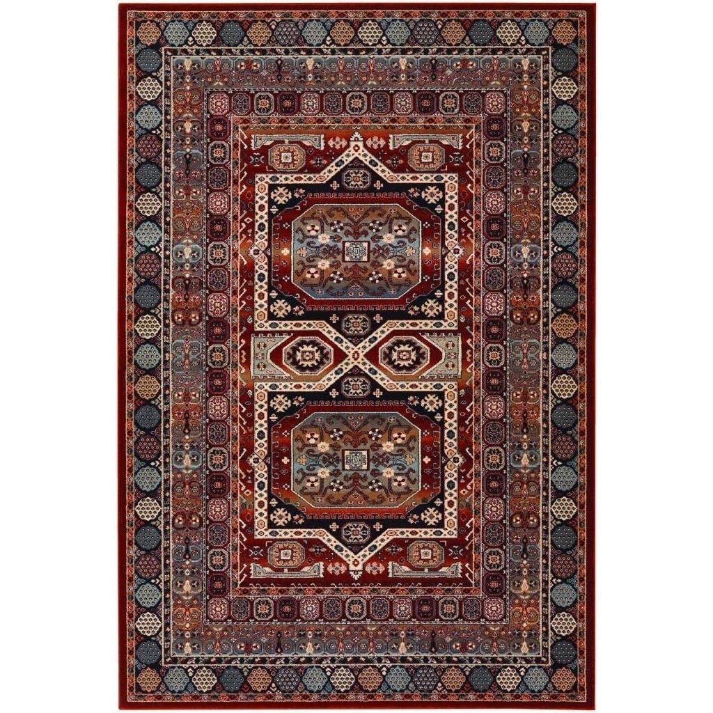 Timeless Treasures Maharaja Burgundy Rug (46 X 66)