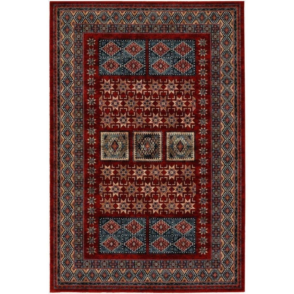 Timeless Treasures Royal Kazak Burgundy Rug (46 X 66)