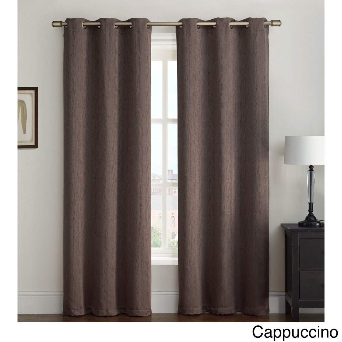 Kenneth Grommet 84 inch Curtain Linen/polyester Panel Pair