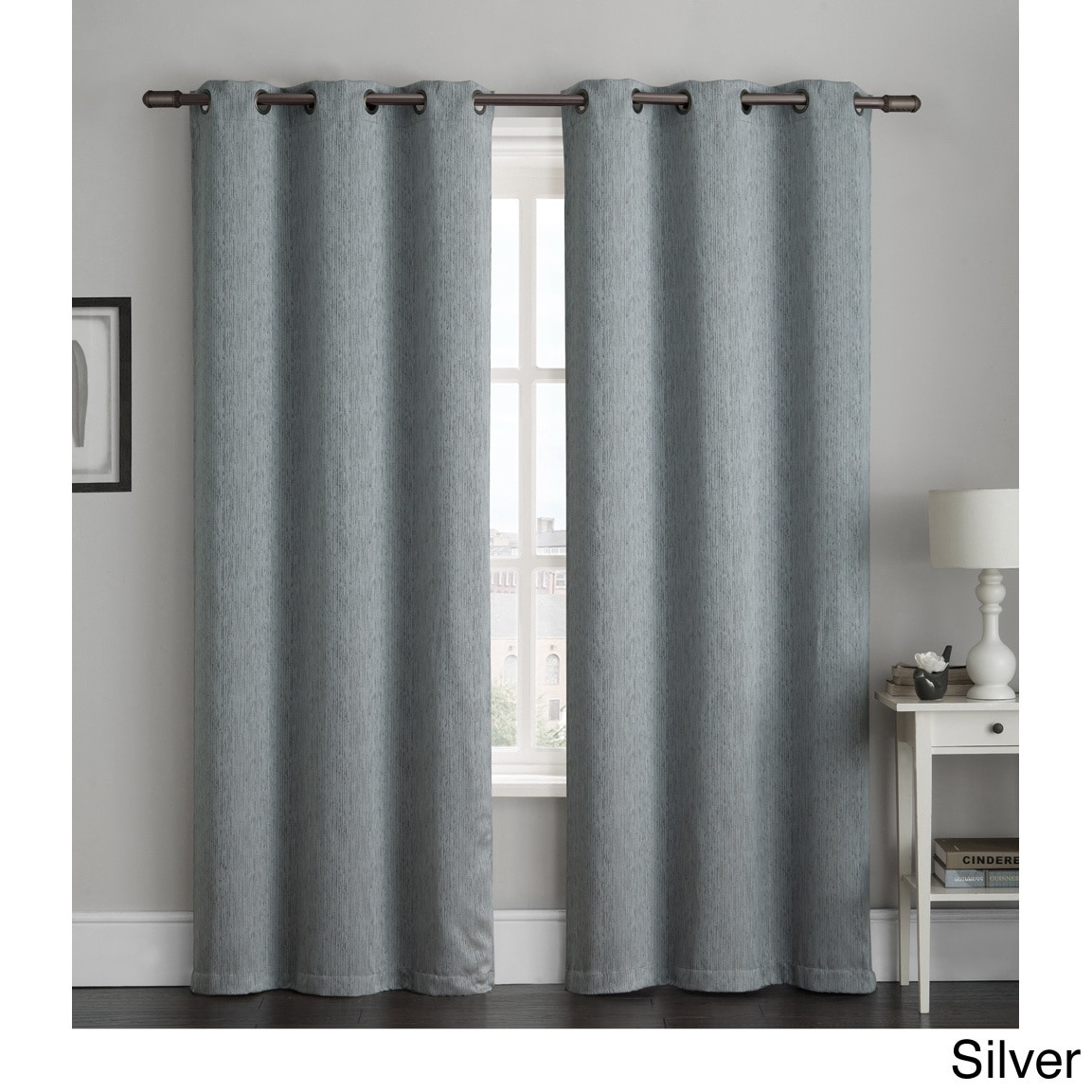 Kenneth Grommet 84 inch Curtain Linen/polyester Panel Pair