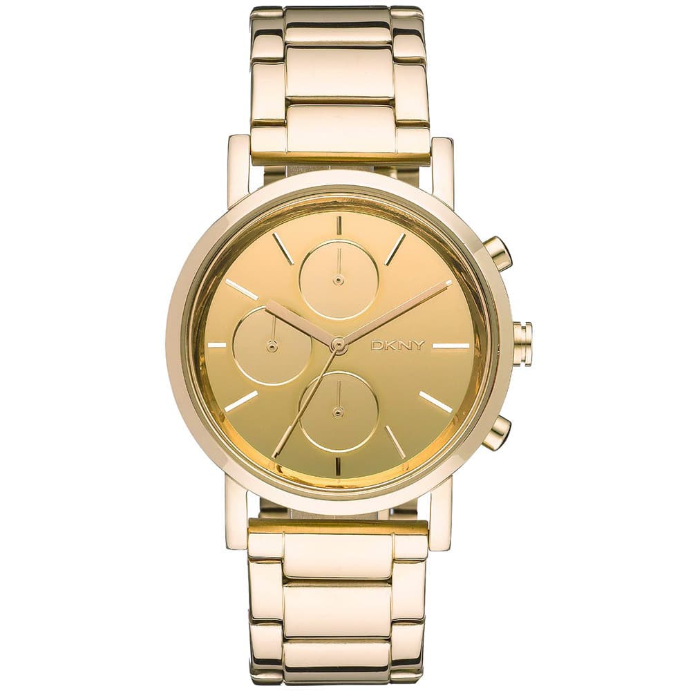DKNY Women's Mirror Gold-tone Chronograph Watch