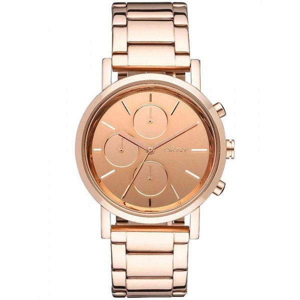 DKNY Womens Mirror Rose gold tone Chronograph Watch   15846091