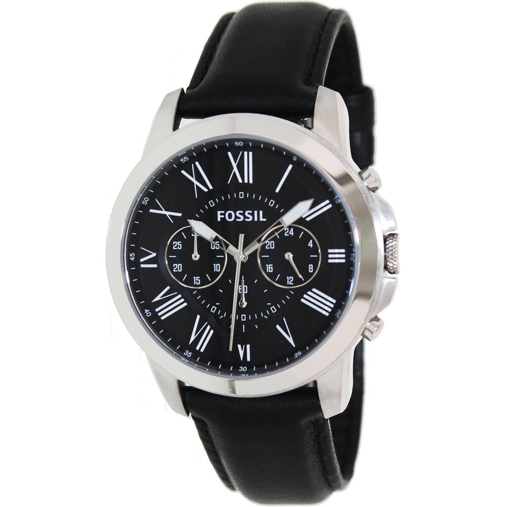Fossil Men's 'Grant' Leather Strap Watch