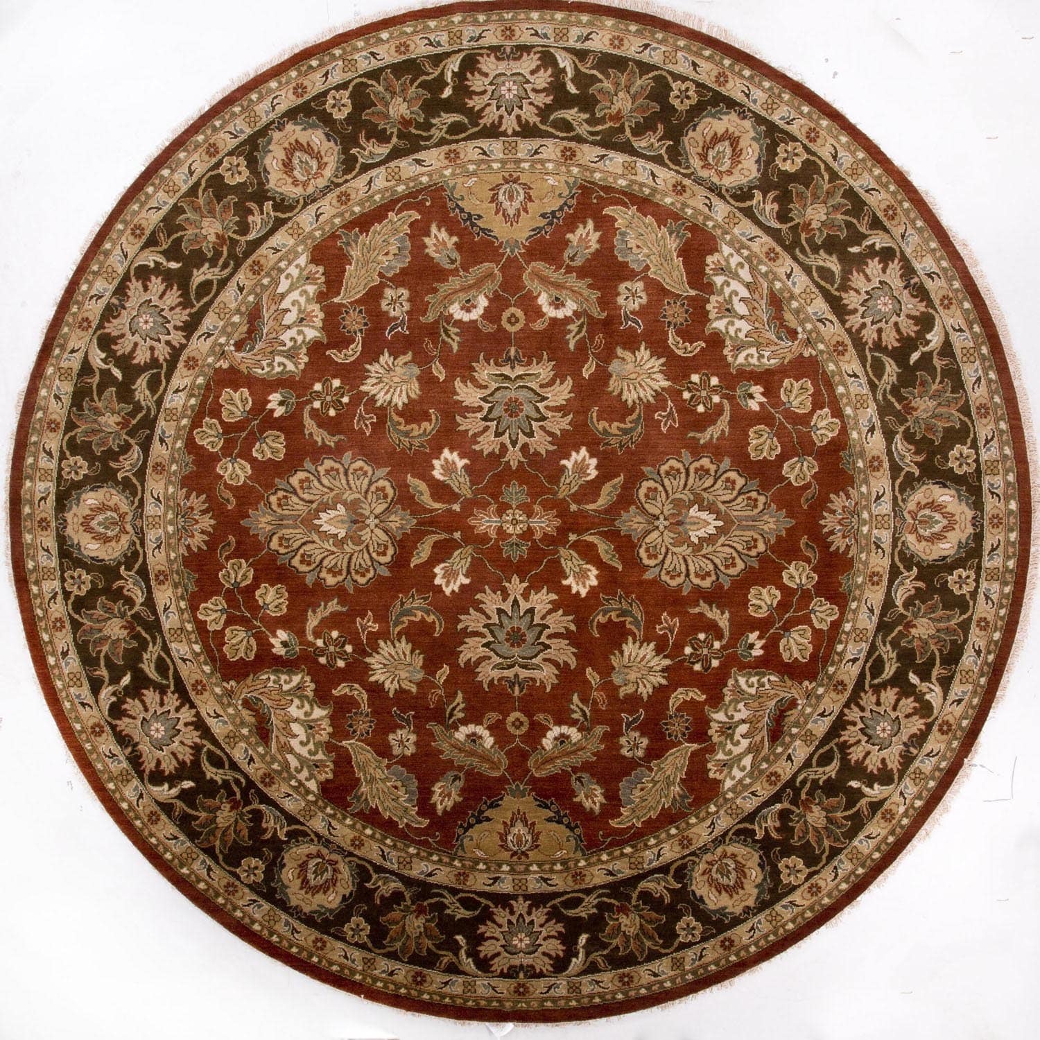 Hand made Oriental Pattern Red/ Brown Wool Rug (10x10)