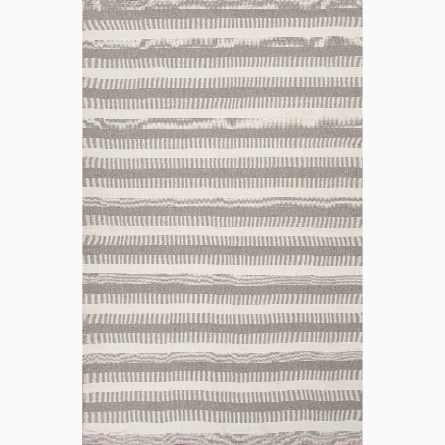 Hand made Gray/ Ivory Polyester Reversible Rug (5x8)