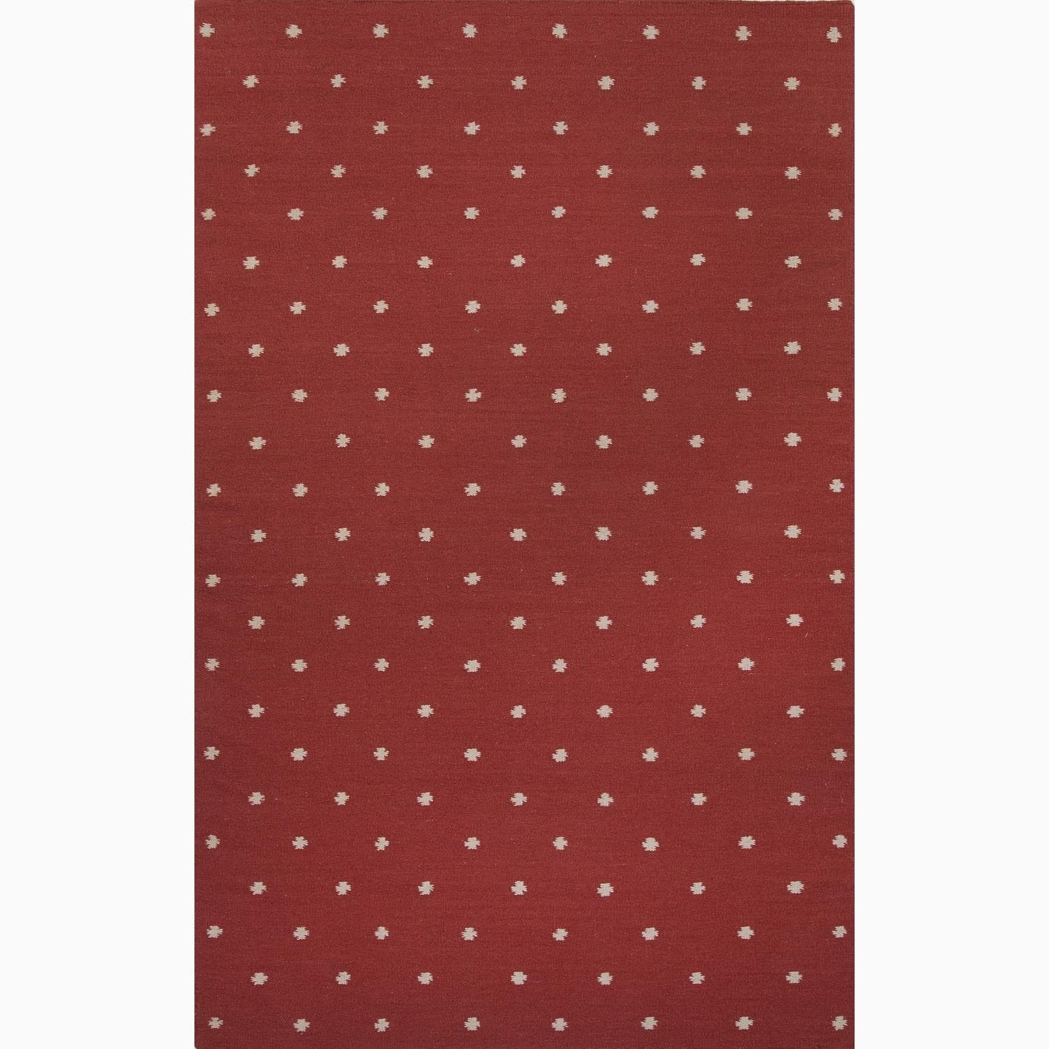 Handmade Contemporary Geometric Pattern Red/ Ivory Wool Area Rug (36 X 56)