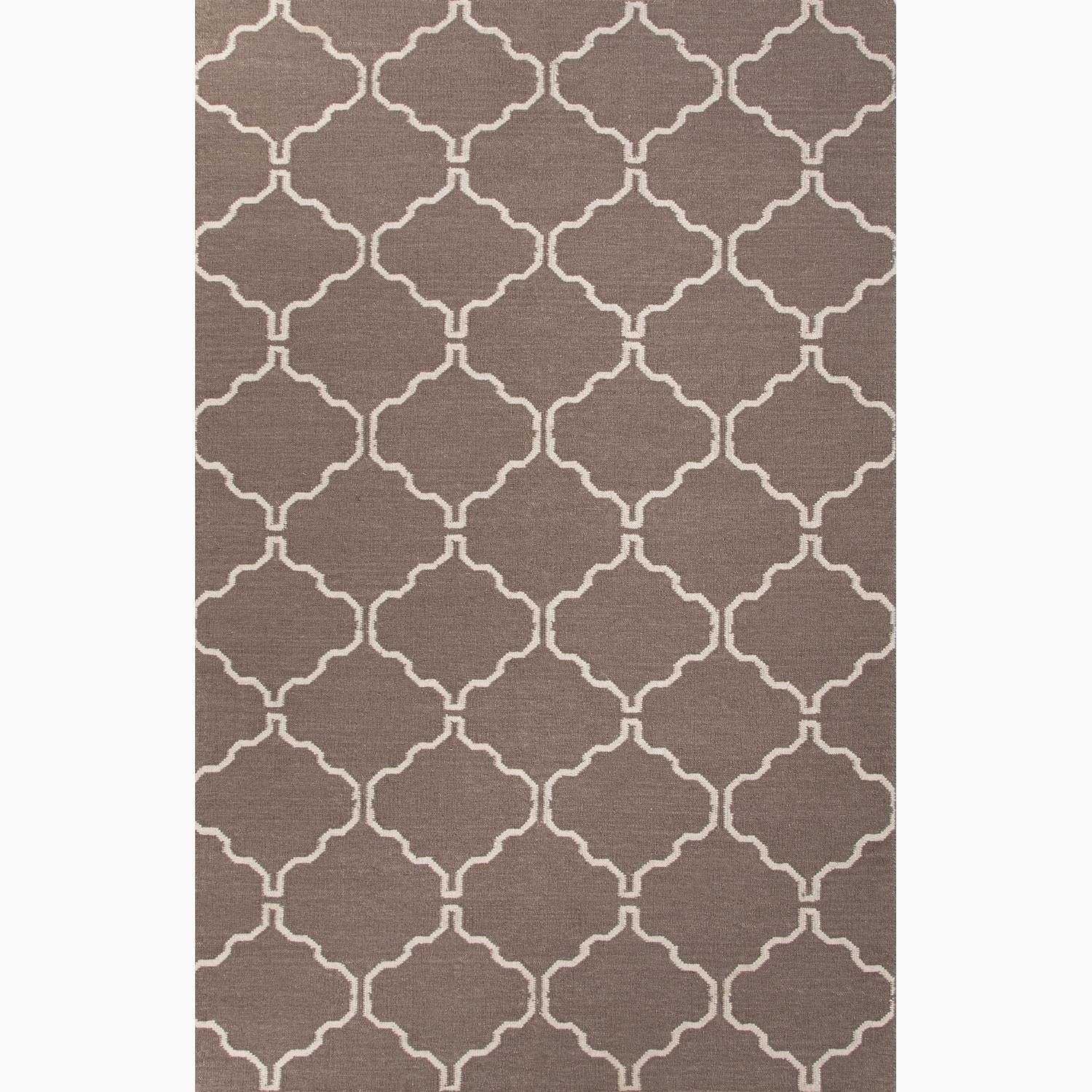 Handmade Gray/ Ivory Moroccan pattern Wool Area Rug (36 X 56)