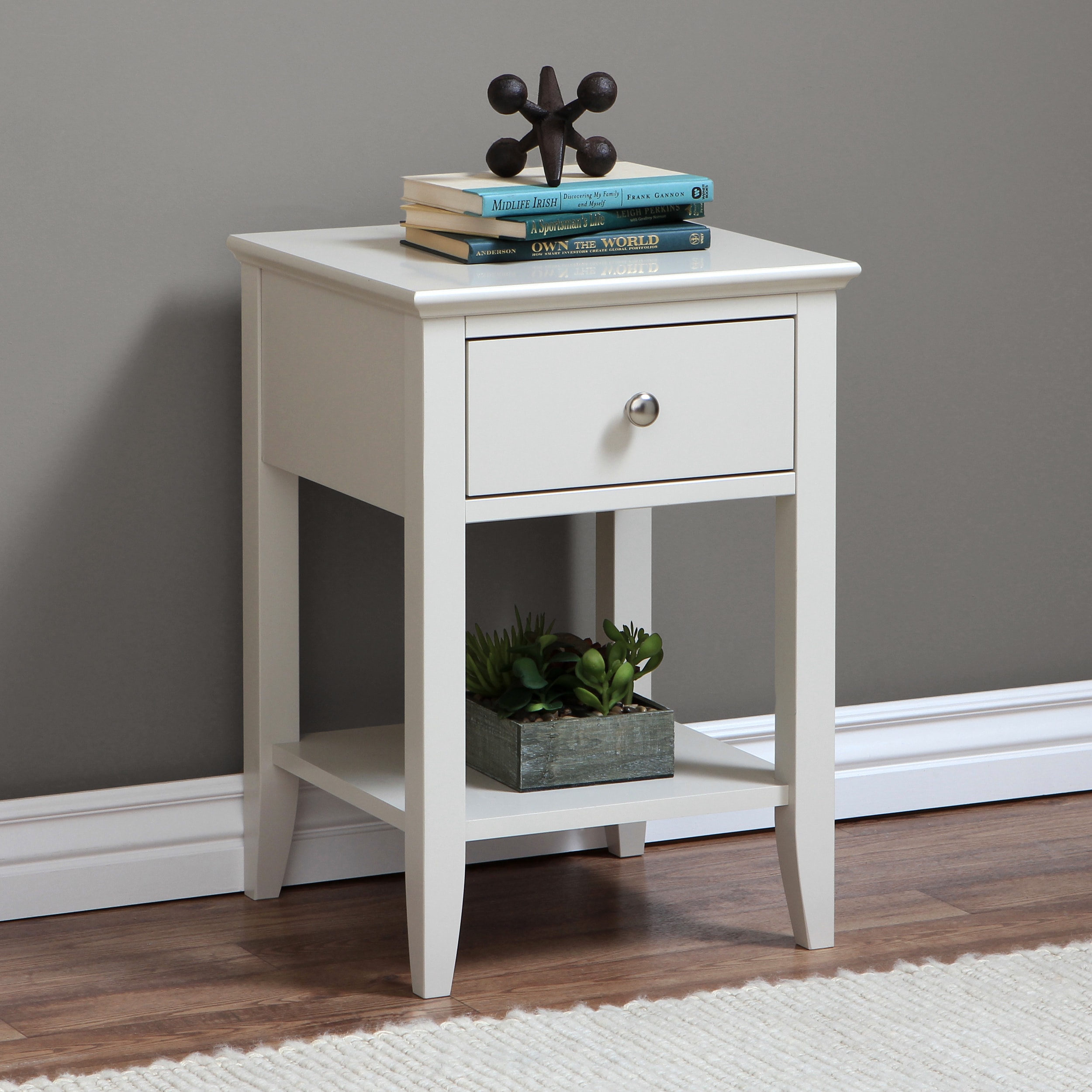 Interwood Ashby Single drawer Nightstand Grey Size 1 drawer