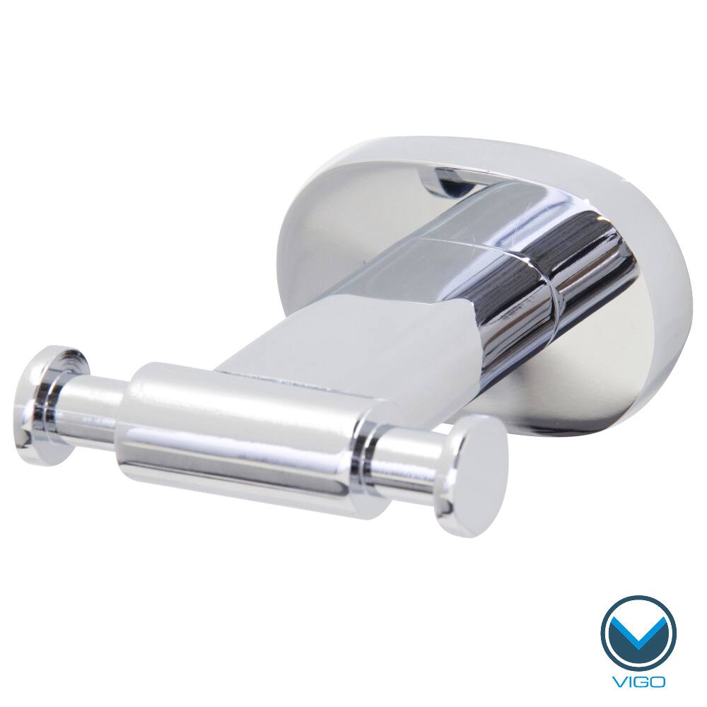 VIGO Ovando Double Robe Hook in Chrome