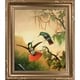 La Pastiche Heade Two Hooded Visorbearer Hummingbirds Hand Painted 