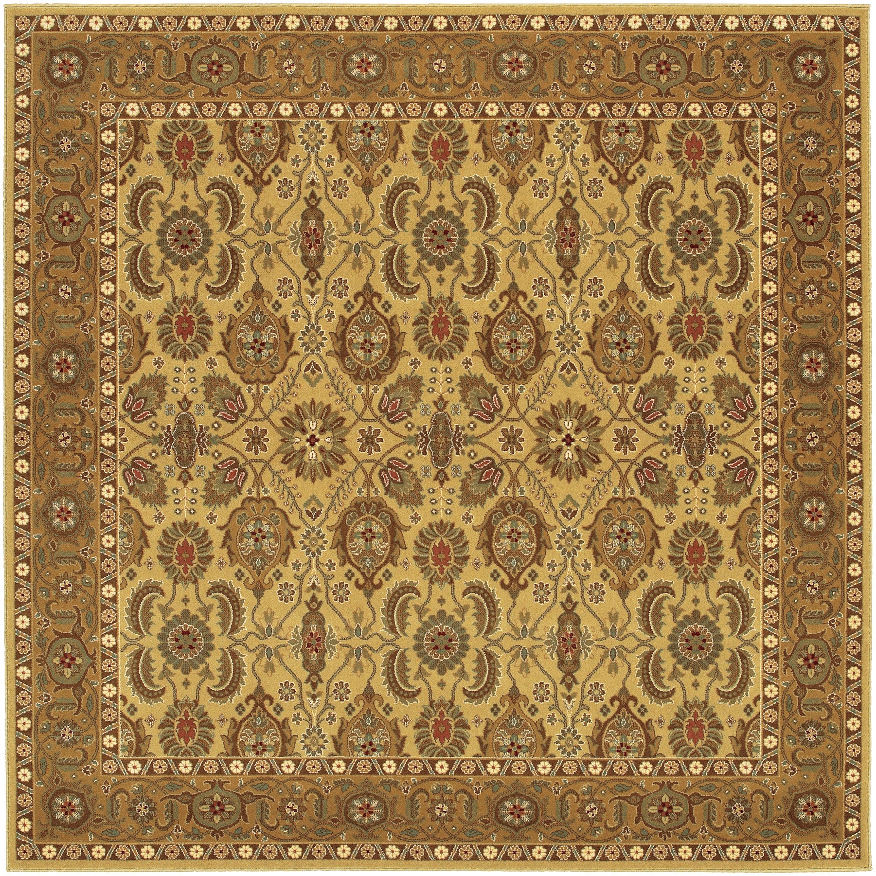 Royal Kashimar All Over Vase Hazelnut Rug (66 Square)