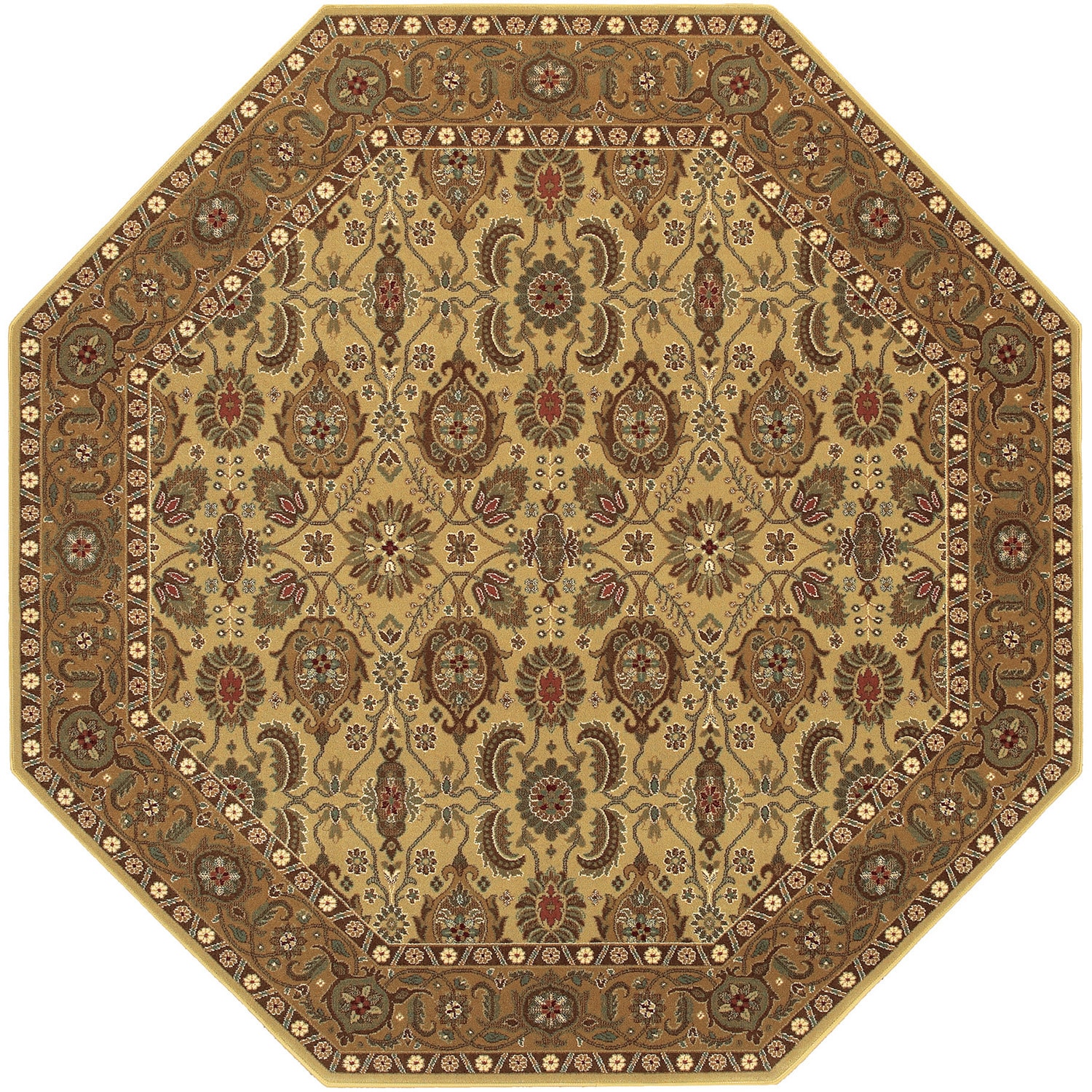 Royal Kashimar All Over Vase Hazelnut Rug (710 Octagon)