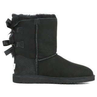 Ugg Kids Black Bailey Bow Boots