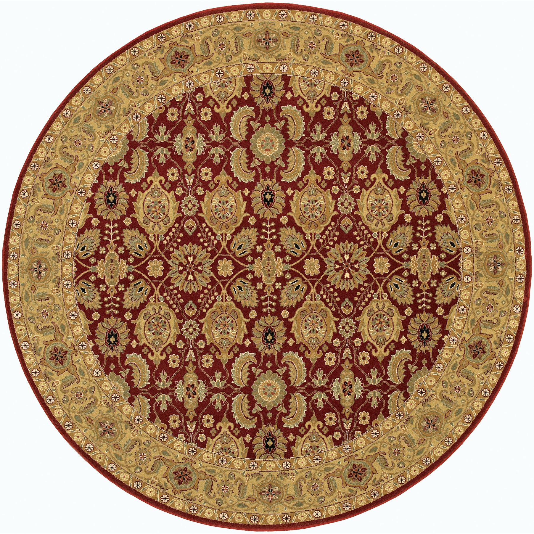 Royal Kashimar All Over Vase Persian Red Rug (46 Round)