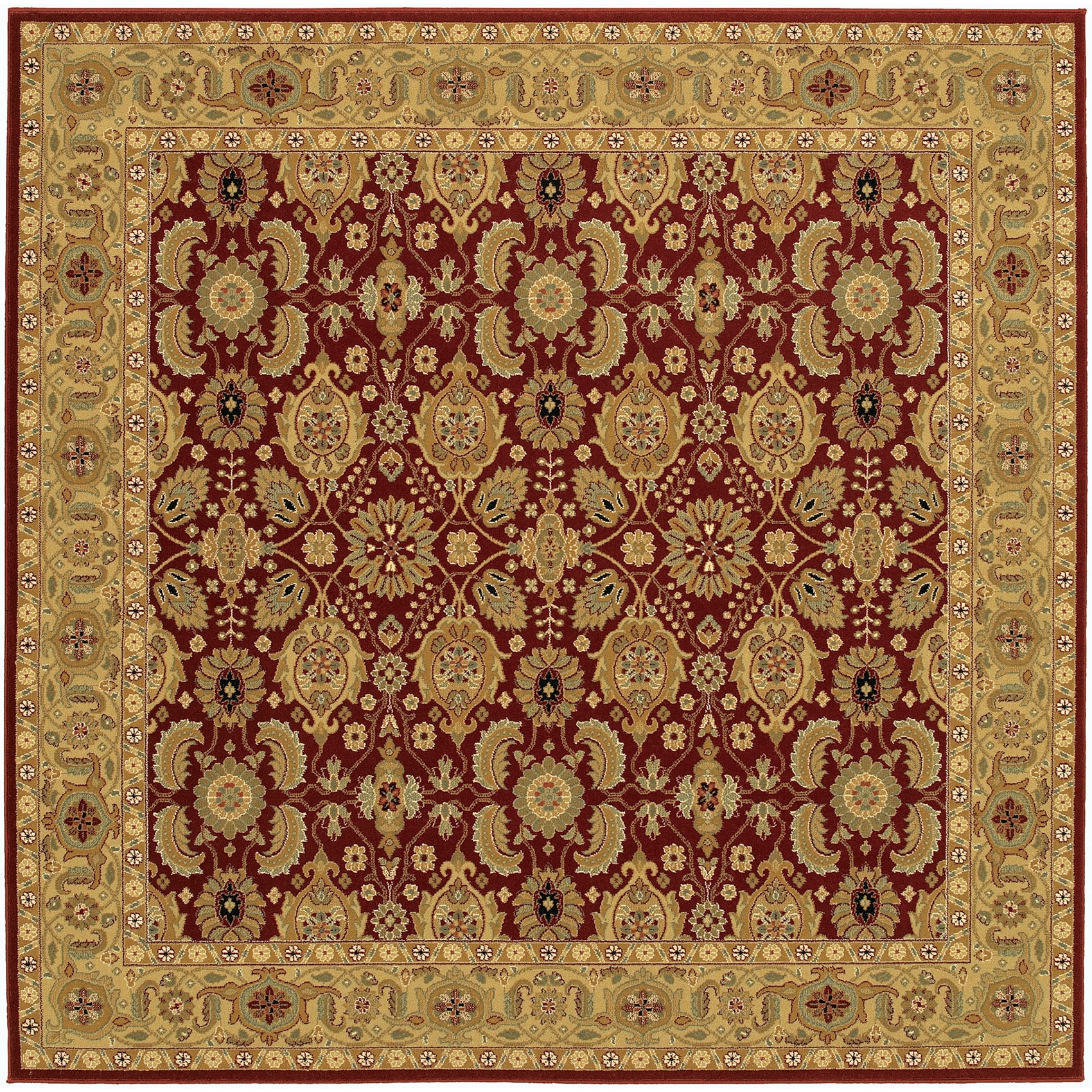 Royal Kashimar All Over Vase Persian Red Rug (66 Square)