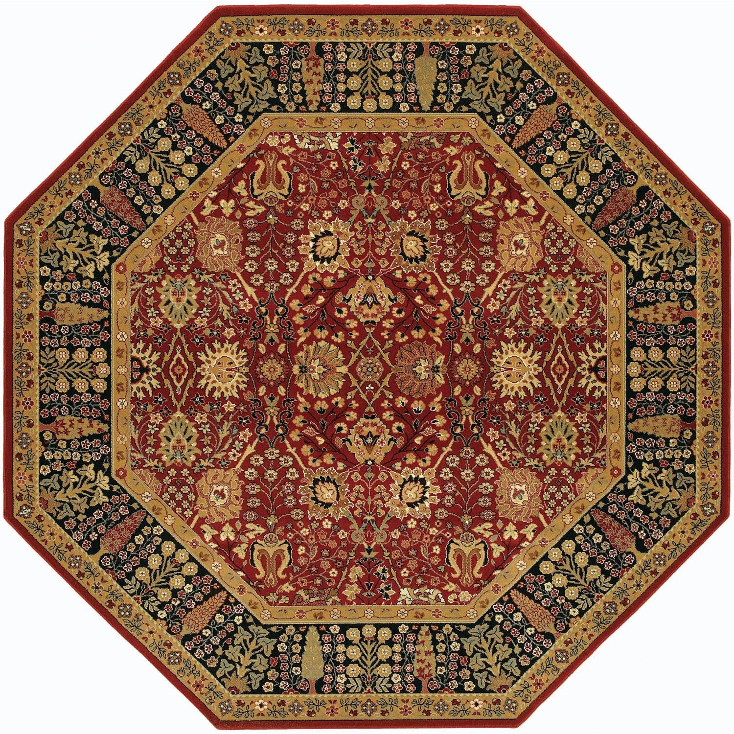 Royal Kashimar Cypress Garden Persian Red Rug (46 Octagon)