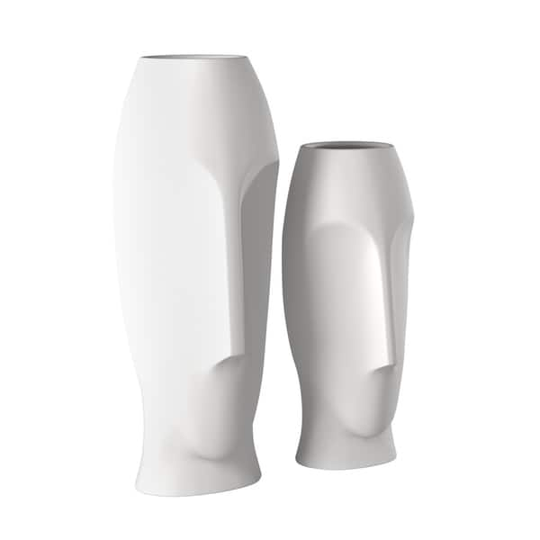 Shop Modern Abstract Faces Vases Set Of 2 Free Shipping Today