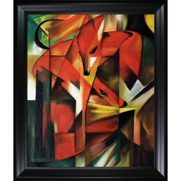 Franz Marc 'The Fox' Hand Painted Framed Canvas Art - On Sale ...